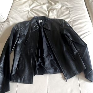 Camaieu Black Fitted Leather Jacket